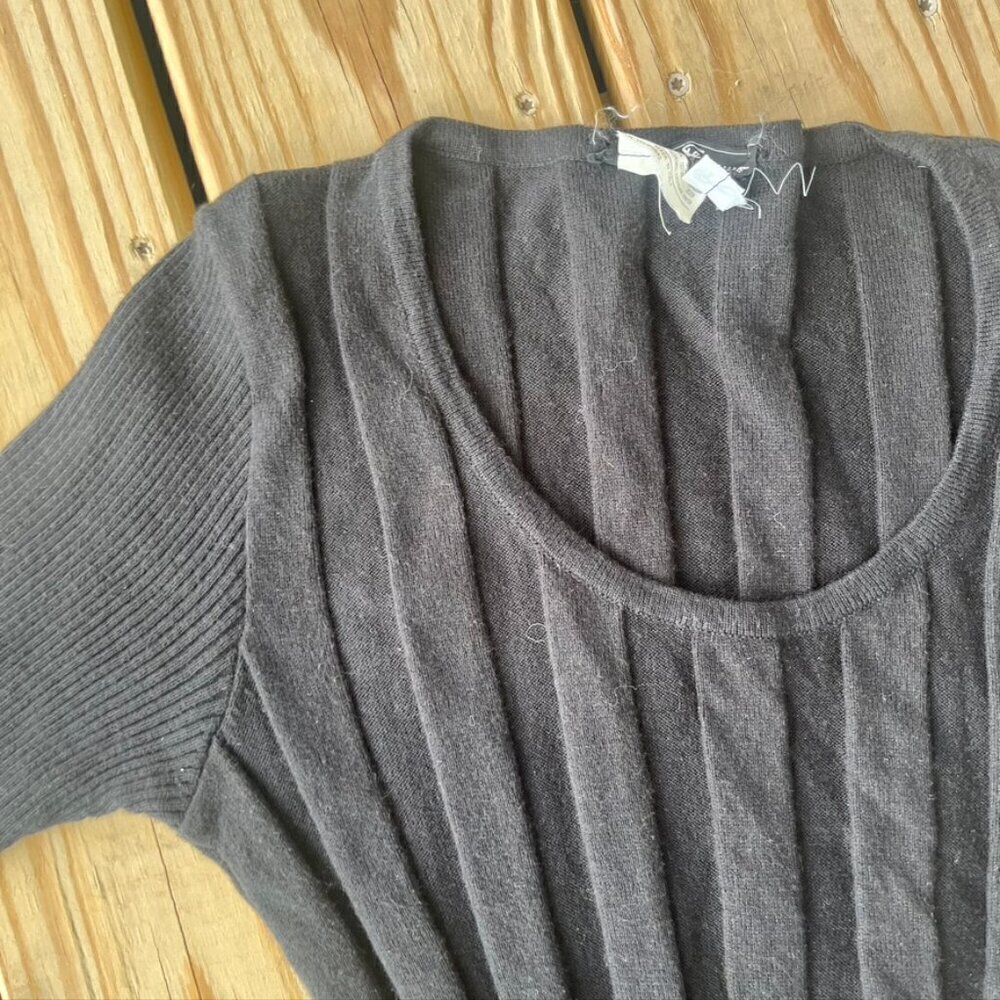 ** Salvatore Ferragamo cashmere cotton black sweater Medium - Picture 6 of 9